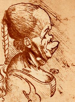 Caricatura di L. da Vinci