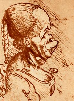 Caricatura di L. da Vinci